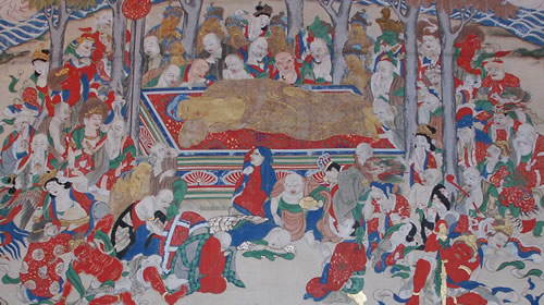 涅槃図（部分）